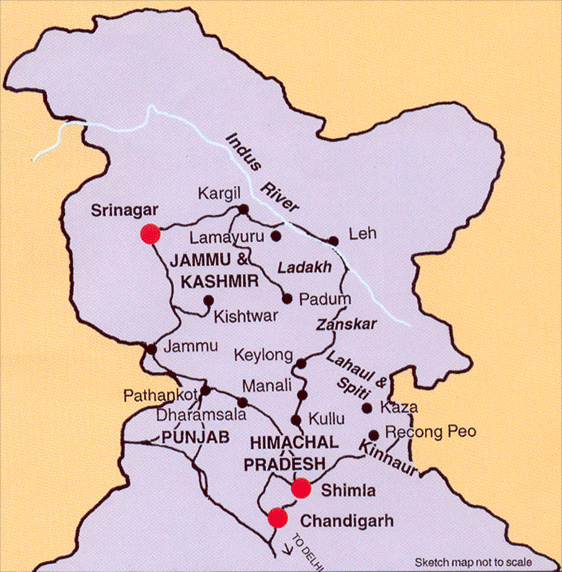 Ladakh Map, Location Map of Ladakh