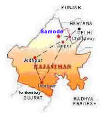 Samode Location, Rajasthan Map