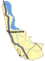 Alleppey Map, Map of Alleppey