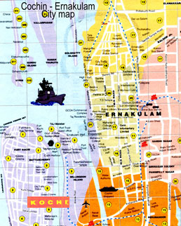 Cochin Map, Map of Cochin