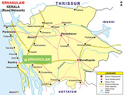 Ernakulam Map, Map of Ernakulam
