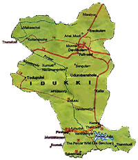 Idukki Map, Map of Idukki