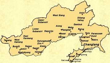 Arunachal Pradesh Map