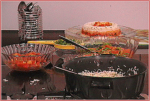 Indian food cooked by Teacher and Students