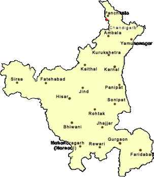 Haryana Map, Map of Haryana