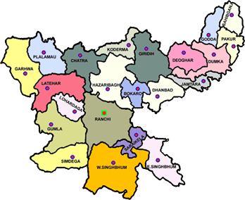 Jharkhand Map, Map of Jharkhand