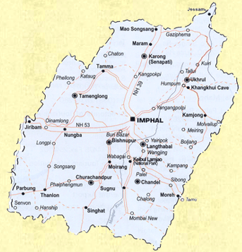 manipur tourist places map