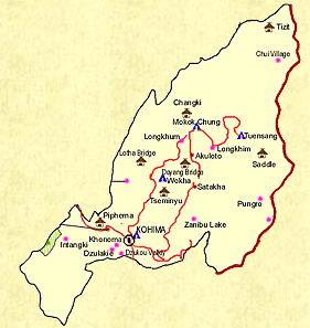 nagaland tourist spot map