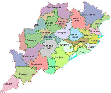 Orissa Map, Map of Orissa