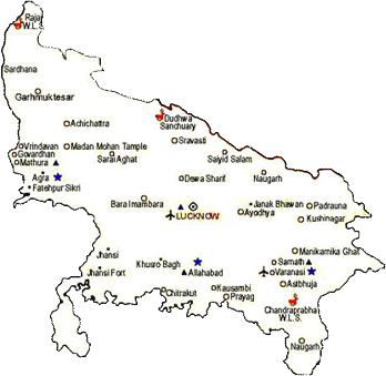 Map of Uttar Pradesh, Uttar Pradesh Map