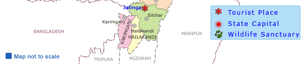 Assam Map, Assam Tourist Map