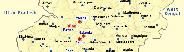 bihar tourist map