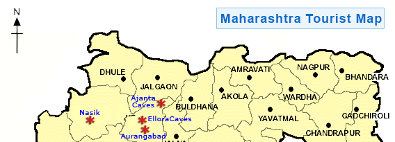tourist places in maharashtra map