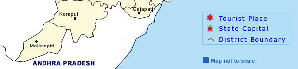 Orissa Map, Orissa Tourist Map