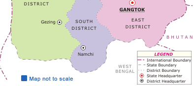 Sikkim Map, Sikkim Tourist Map
