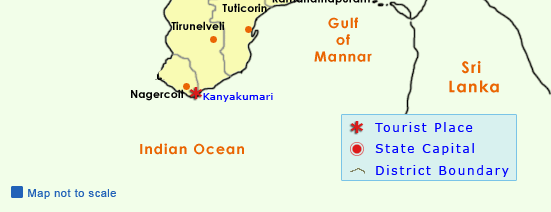 Tamil Nadu Map, Tamil Nadu Tourist Map