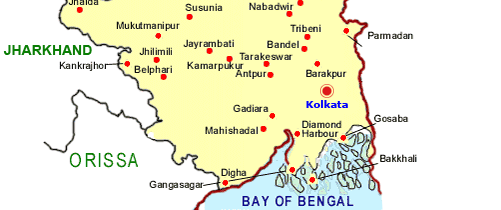 West Bengal Map, West Bengal Tourist Map