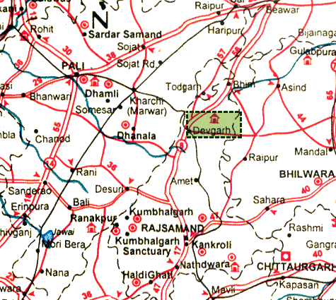 Map of Deogarh