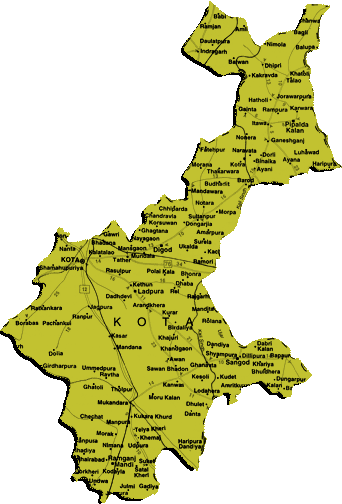 Map of Kota, Rajasthan