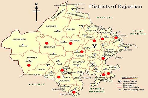 Rajasthan Map, Travel Map of Rajasthan