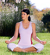 practicing Yoga in India