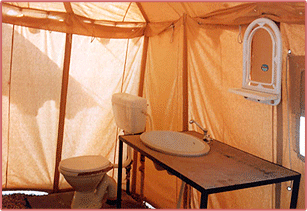 Inner View of the Toilets at the Base Camp