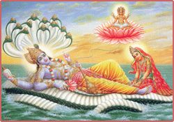 God Vishnu and Laxmi