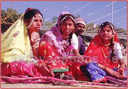 Rajasthani people enjoying the festival