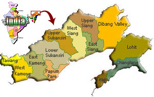 Arunachal Pradesh Map