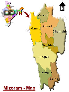 Mizoram Map