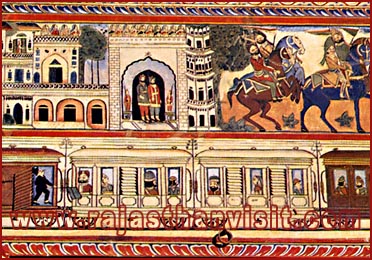 Fresco in Poddar school-Navalgarh,  Rajasthan
