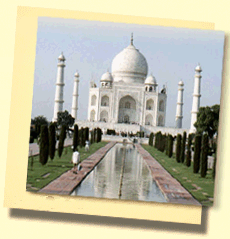 TTaj Mahal, an old picture briefly after the exit of the sun
