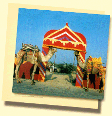 Wie hoofdlijn van onze installatie van de opslag in Jaisalmer, Rajasthán